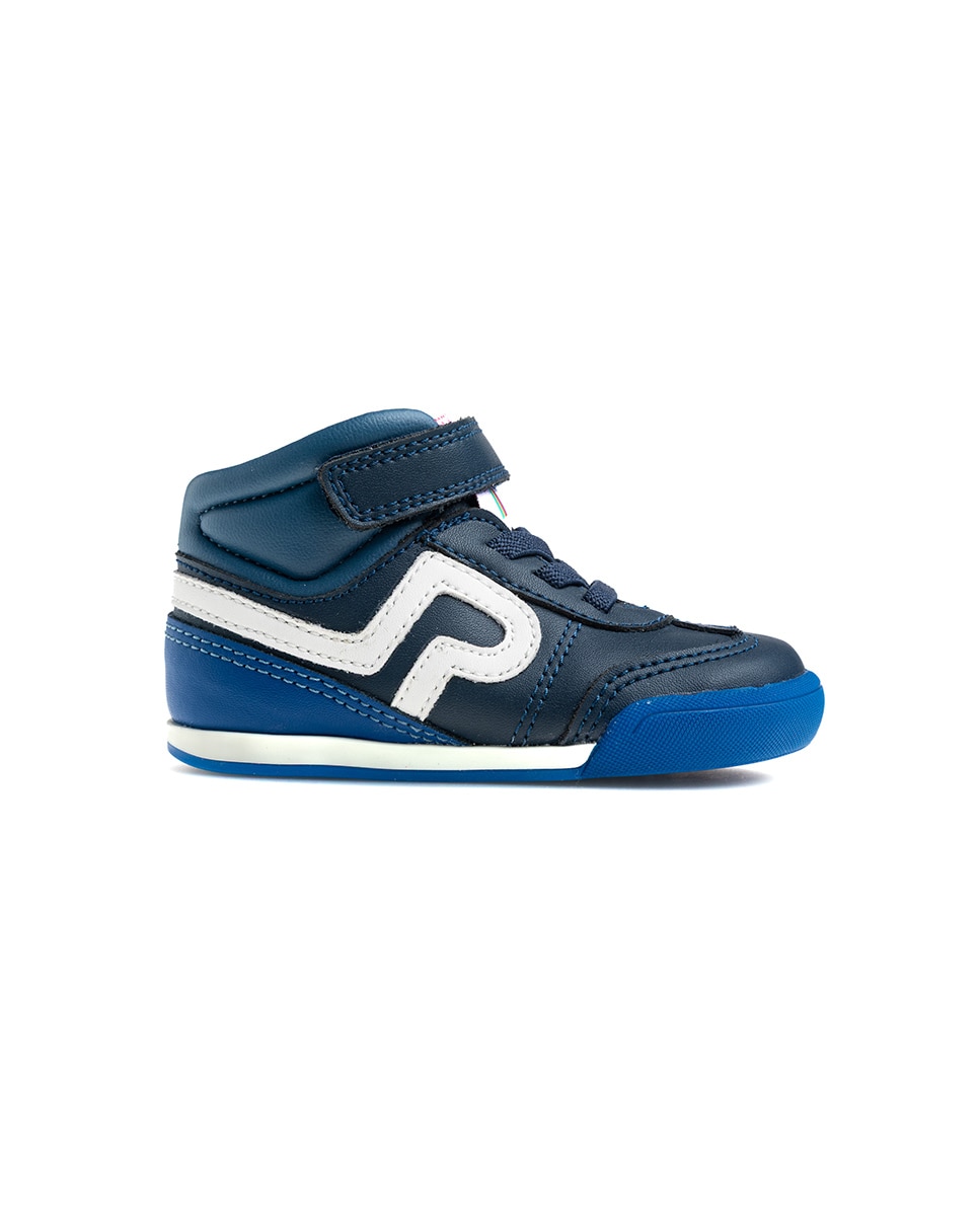 Zapatillas deportivas de bebés Pablosky barefoot de piel con cierre adherente - Azul marino Azul marino-9