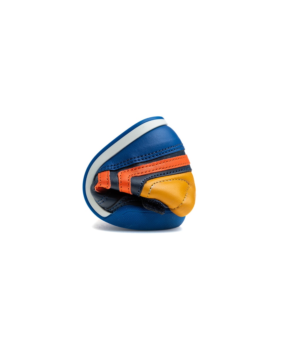 Zapatillas deportivas de bebés Pablosky barefoot de piel con cierre adherente - Azul marino / Amarillo Azul marino / Amarillo-2