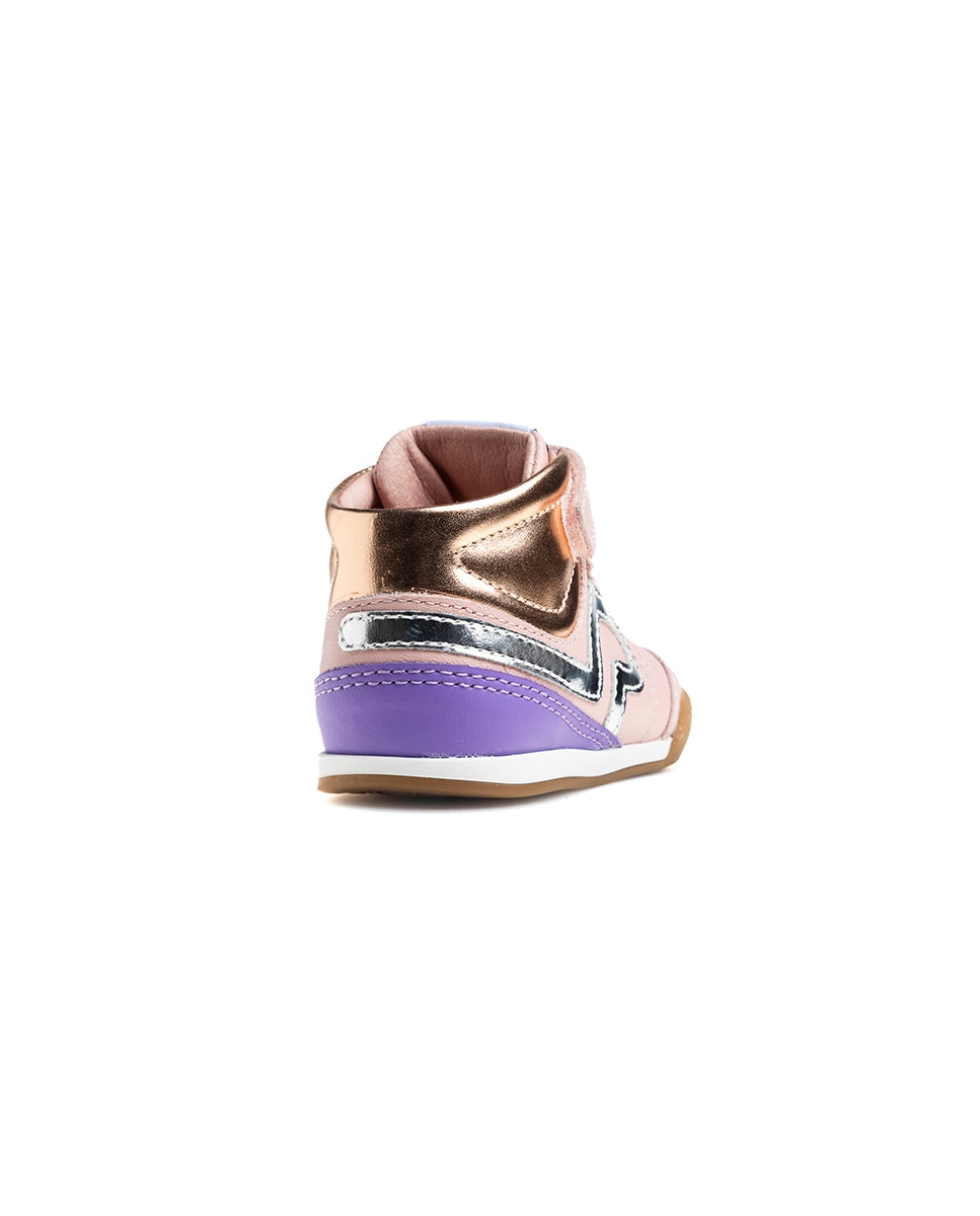 Zapatillas deportivas de bebés Pablosky barefoot de piel con cierre adherente - Rosa Rosa-7