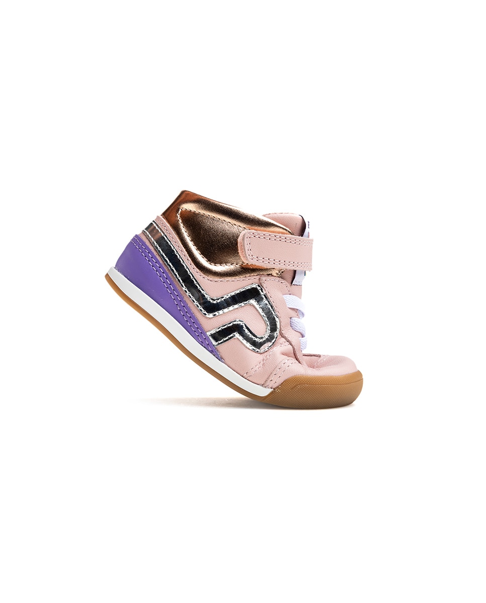 Zapatillas deportivas de bebés Pablosky barefoot de piel con cierre adherente - Rosa Rosa-8