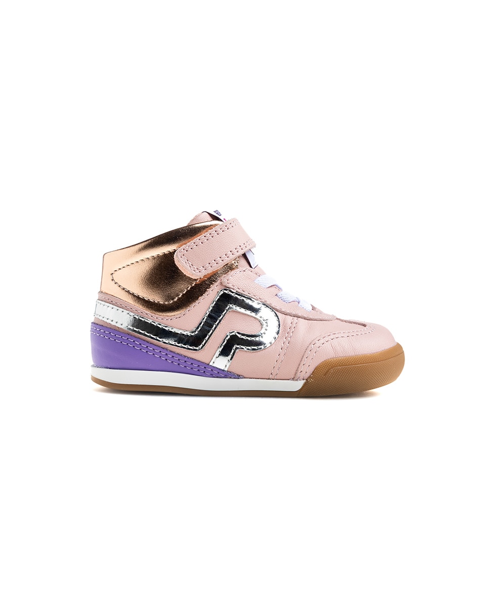 Zapatillas deportivas de bebés Pablosky barefoot de piel con cierre adherente - Rosa Rosa-9