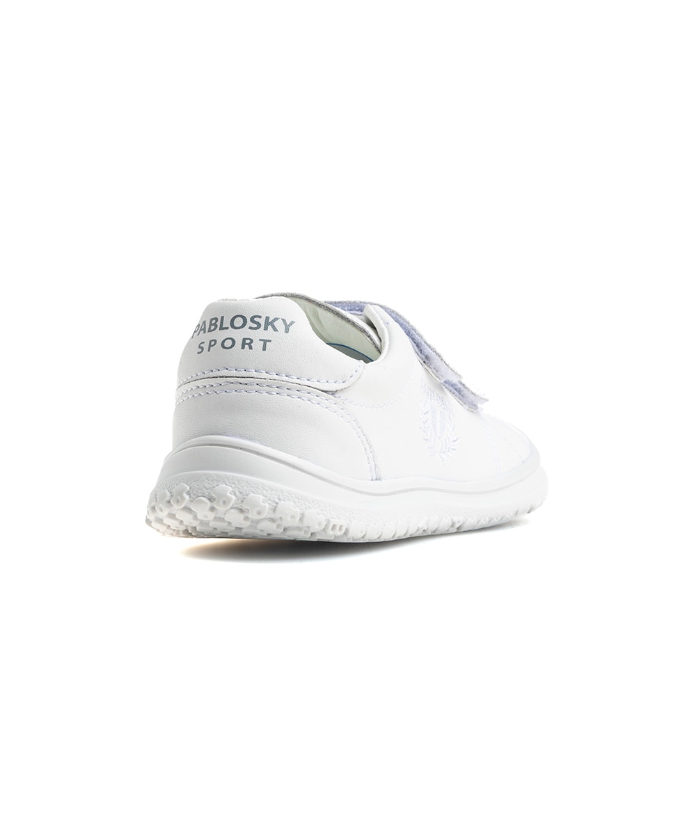 Zapatillas deportivas de niños pablosky barefoot de piel para el cole - Blanco Blanco-7