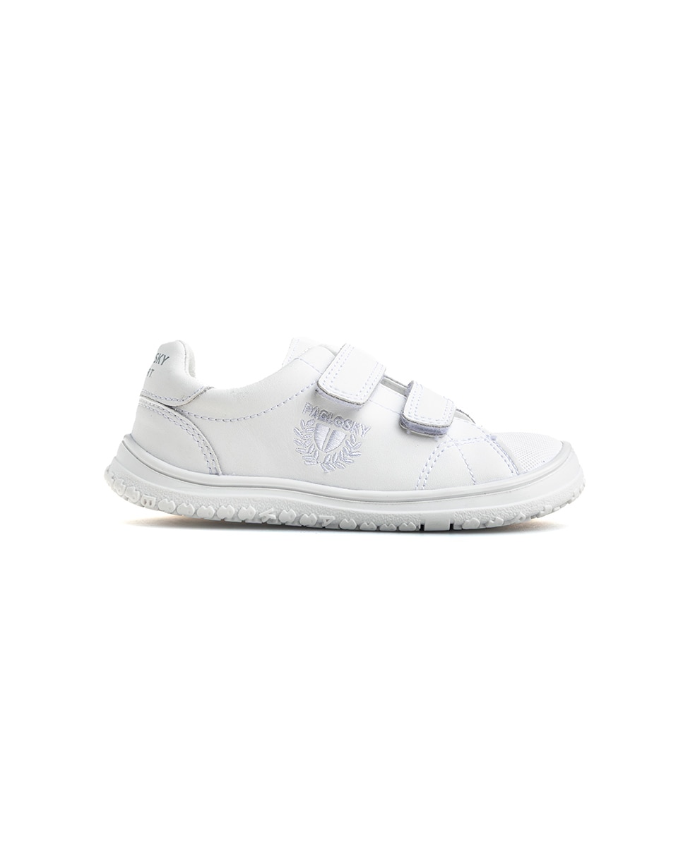 Zapatillas deportivas de niños pablosky barefoot de piel para el cole - Blanco Blanco-9