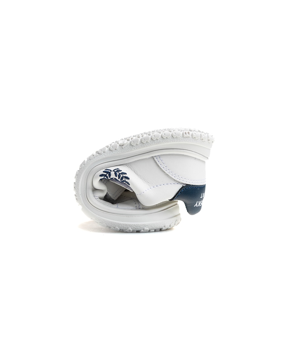 Zapatillas deportivas de niños pablosky barefoot de piel para el cole - Blanco / Azul Blanco / Azul-2