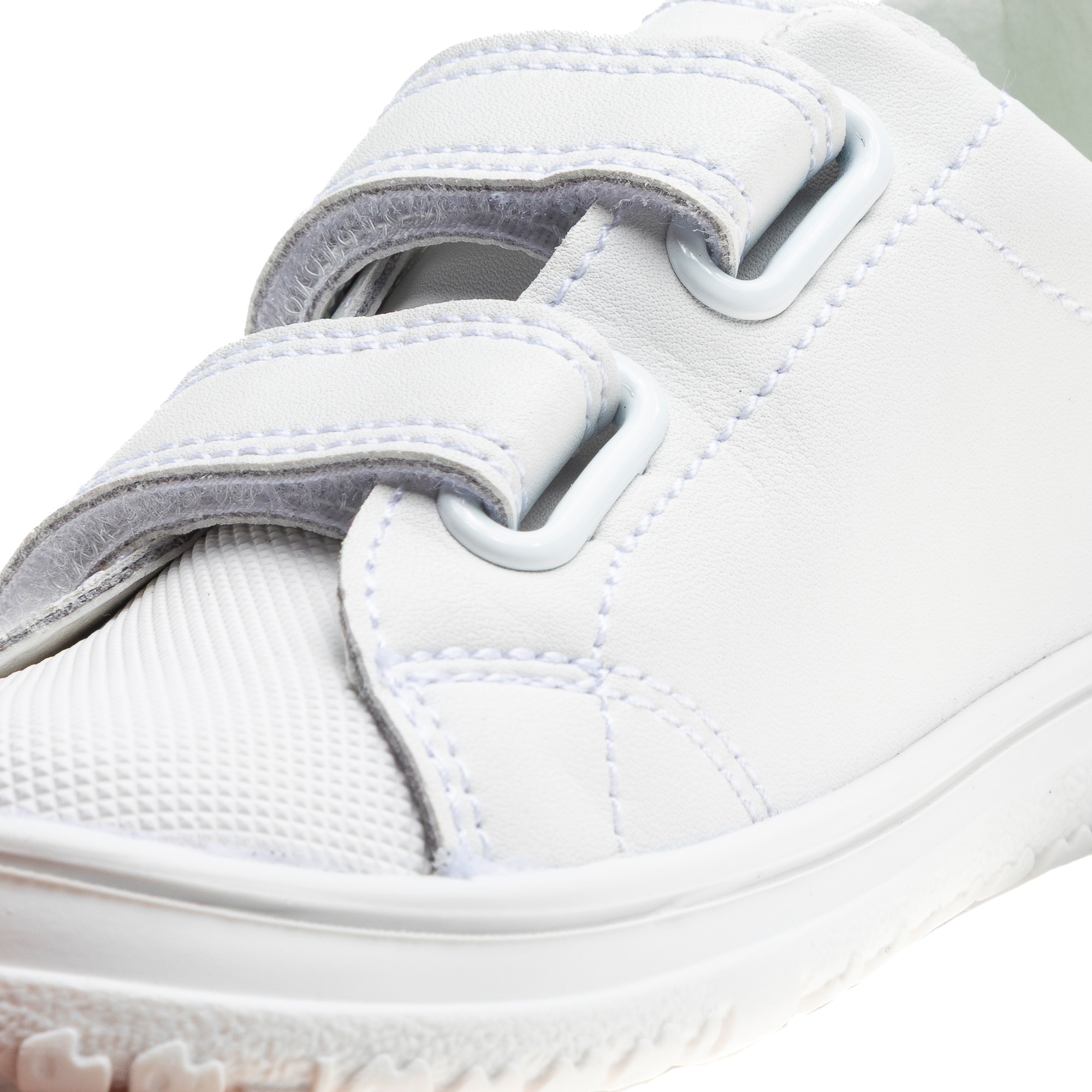 Zapatillas deportivas de niños pablosky barefoot de piel para el cole - Blanco / Azul Blanco / Azul-3