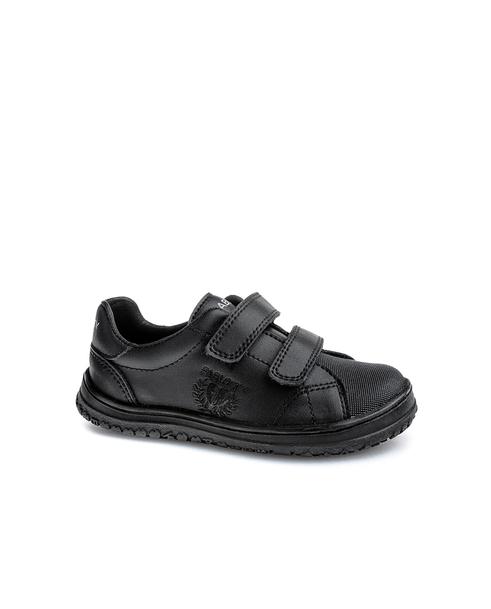 Zapatillas deportivas de niños pablosky barefoot de piel para el cole - Negro Negro-1
