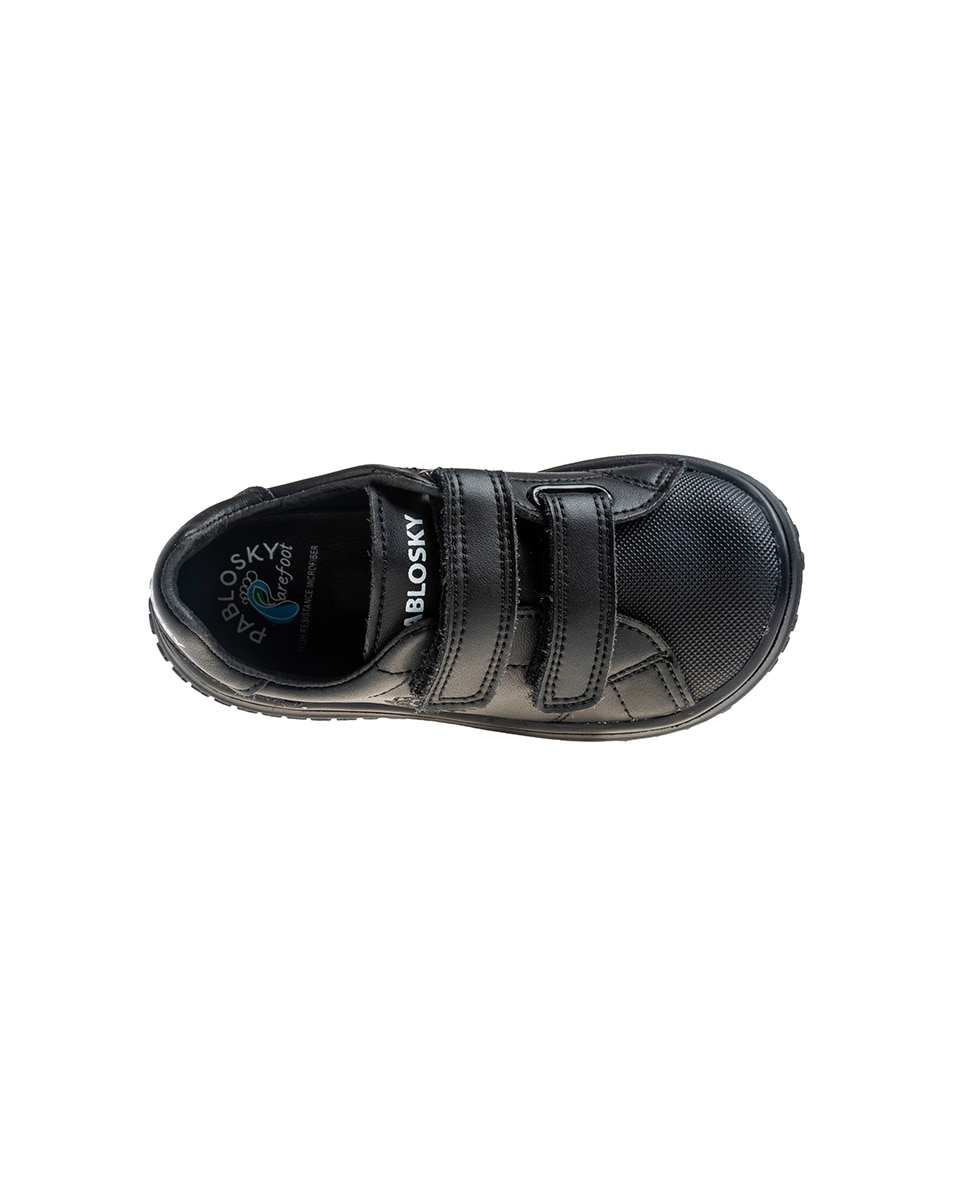 Zapatillas deportivas de niños pablosky barefoot de piel para el cole - Negro Negro-6