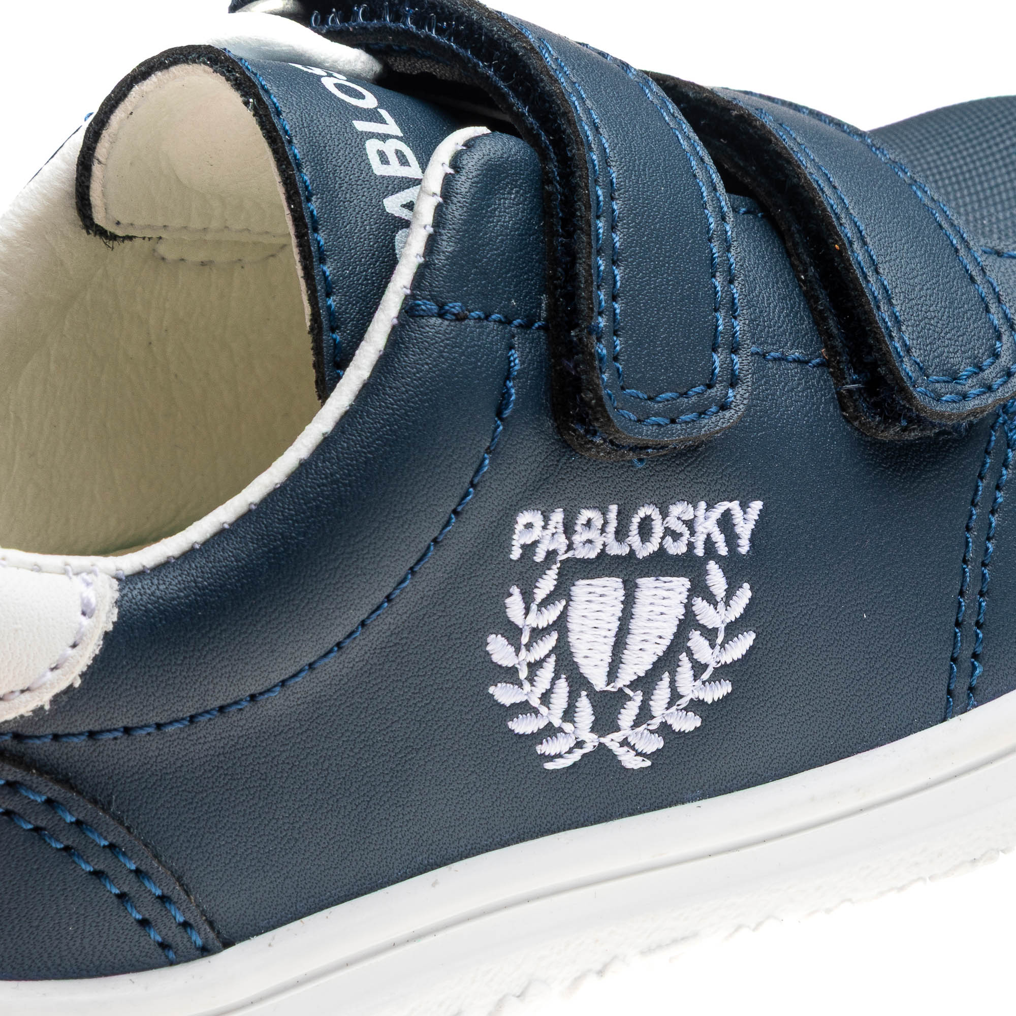 Zapatillas deportivas de niños pablosky barefoot de piel para el cole - Azul Azul-3
