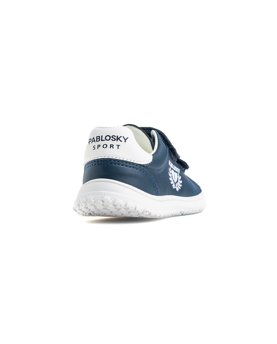 Zapatillas deportivas de niños pablosky barefoot de piel para el cole - Azul Azul-7