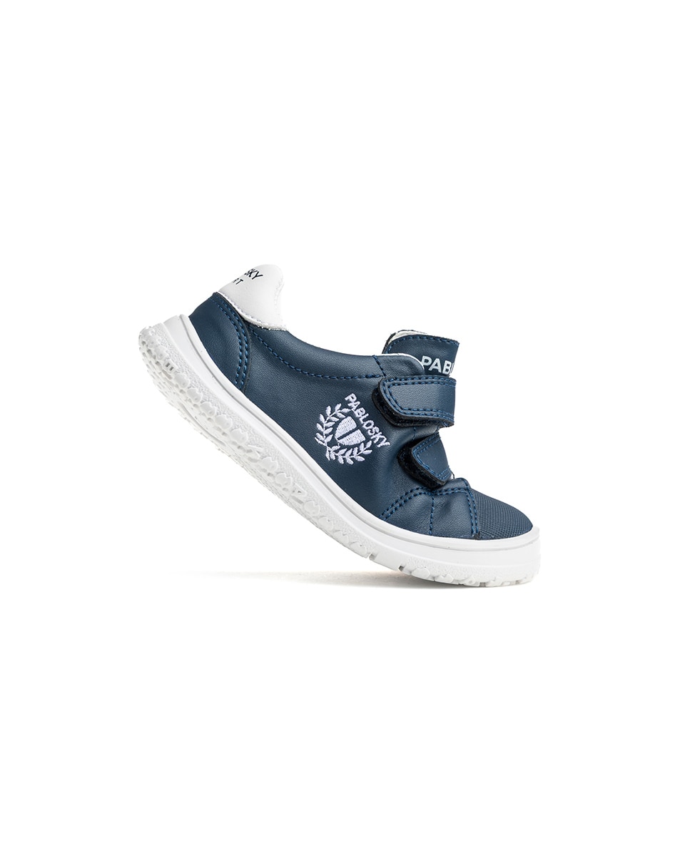 Zapatillas deportivas de niños pablosky barefoot de piel para el cole - Azul Azul-8