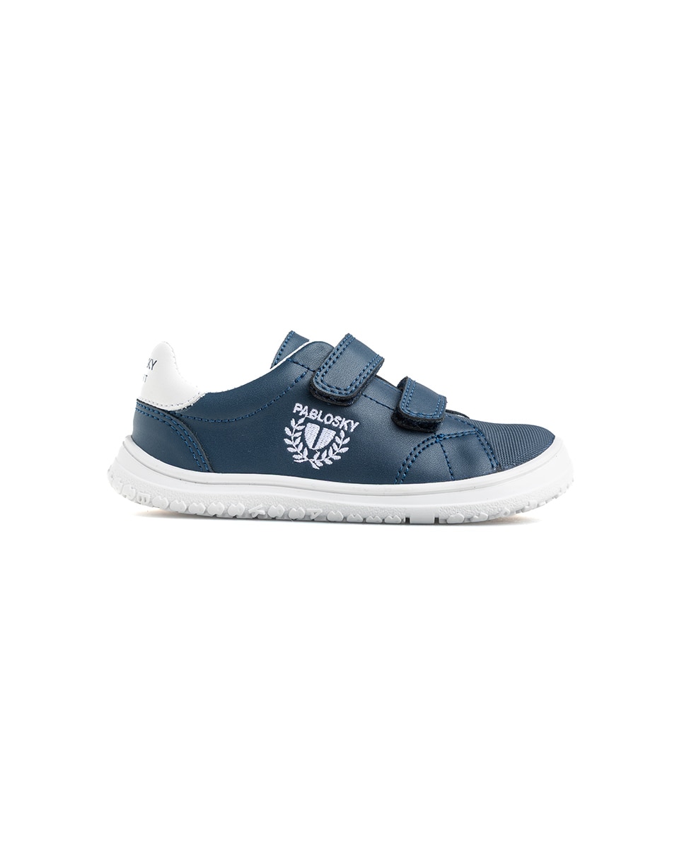 Zapatillas deportivas de niños pablosky barefoot de piel para el cole - Azul Azul-9