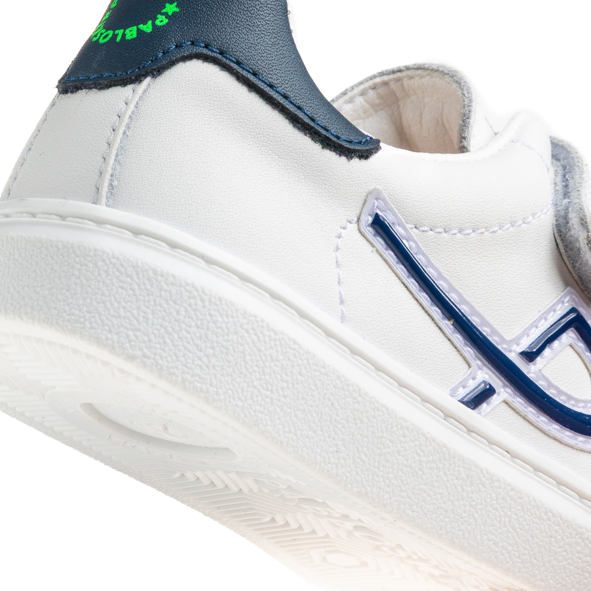 Zapatillas deportivas de niños pablosky de piel con cierre adherente - Blanco Blanco-3