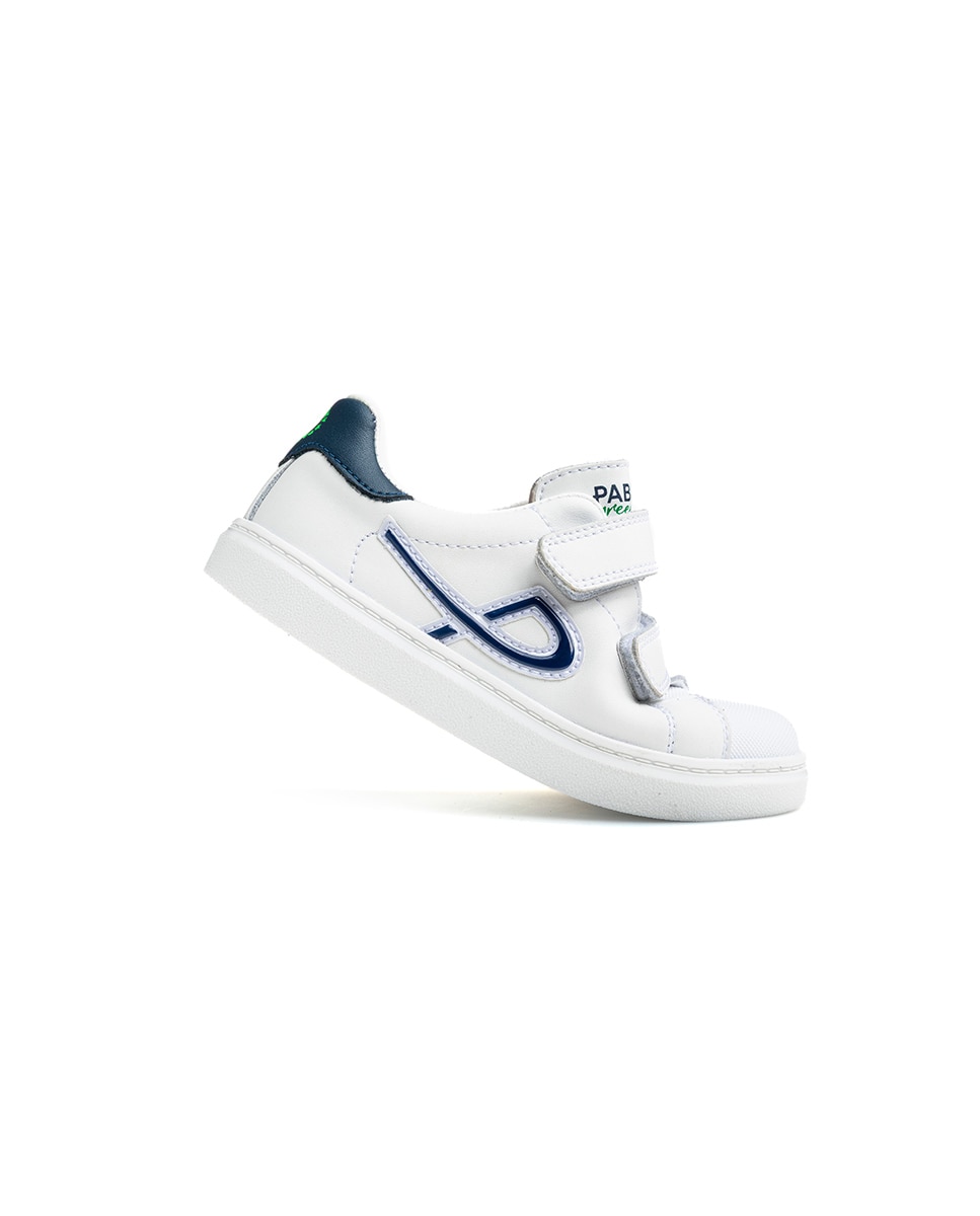 Zapatillas deportivas de niños pablosky de piel con cierre adherente - Blanco Blanco-8