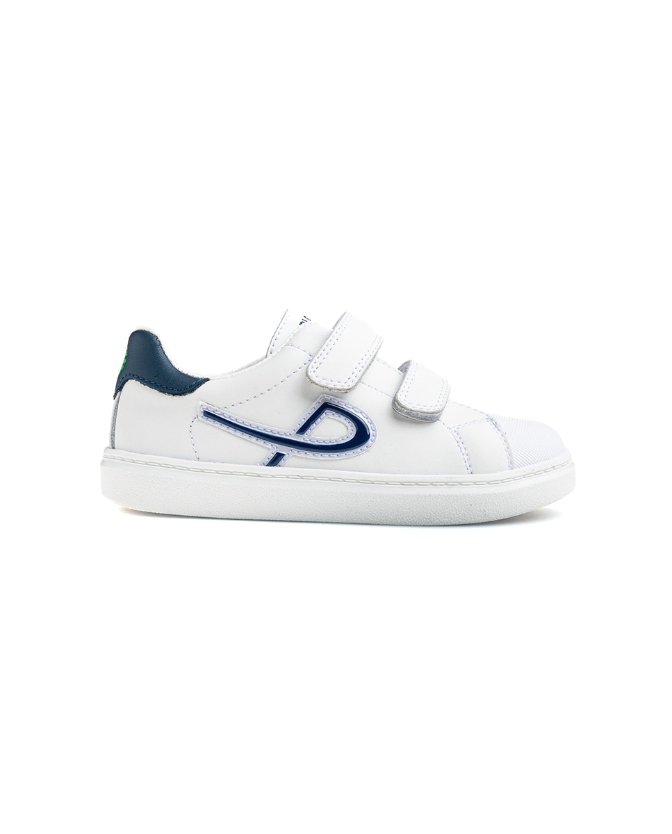 Zapatillas deportivas de niños pablosky de piel con cierre adherente - Blanco Blanco-9
