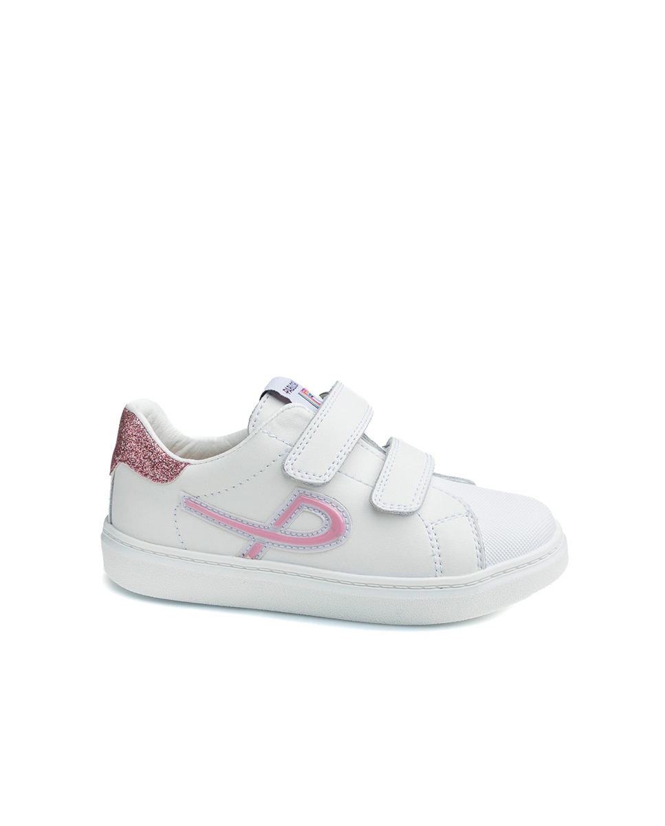 Zapatillas deportivas de niña pablosky de piel con cierre adherente - Blanco Blanco-1