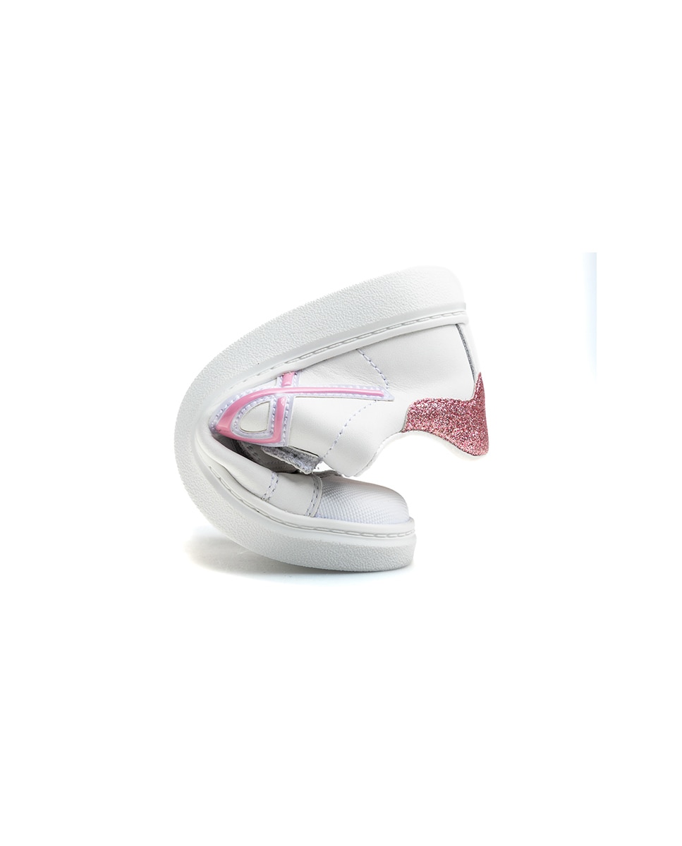 Zapatillas deportivas de niña pablosky de piel con cierre adherente - Blanco Blanco-2