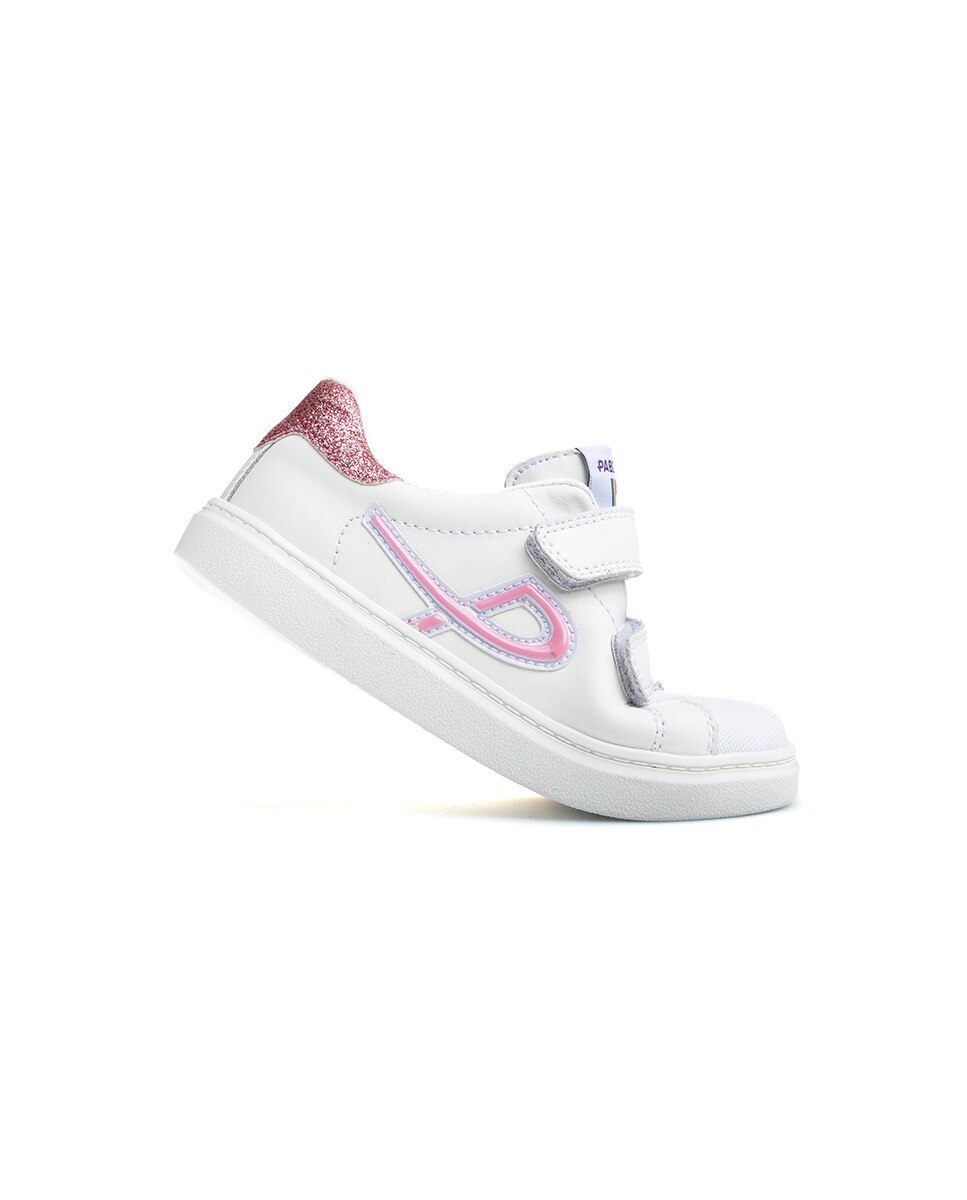 Zapatillas deportivas de niña pablosky de piel con cierre adherente - Blanco Blanco-8