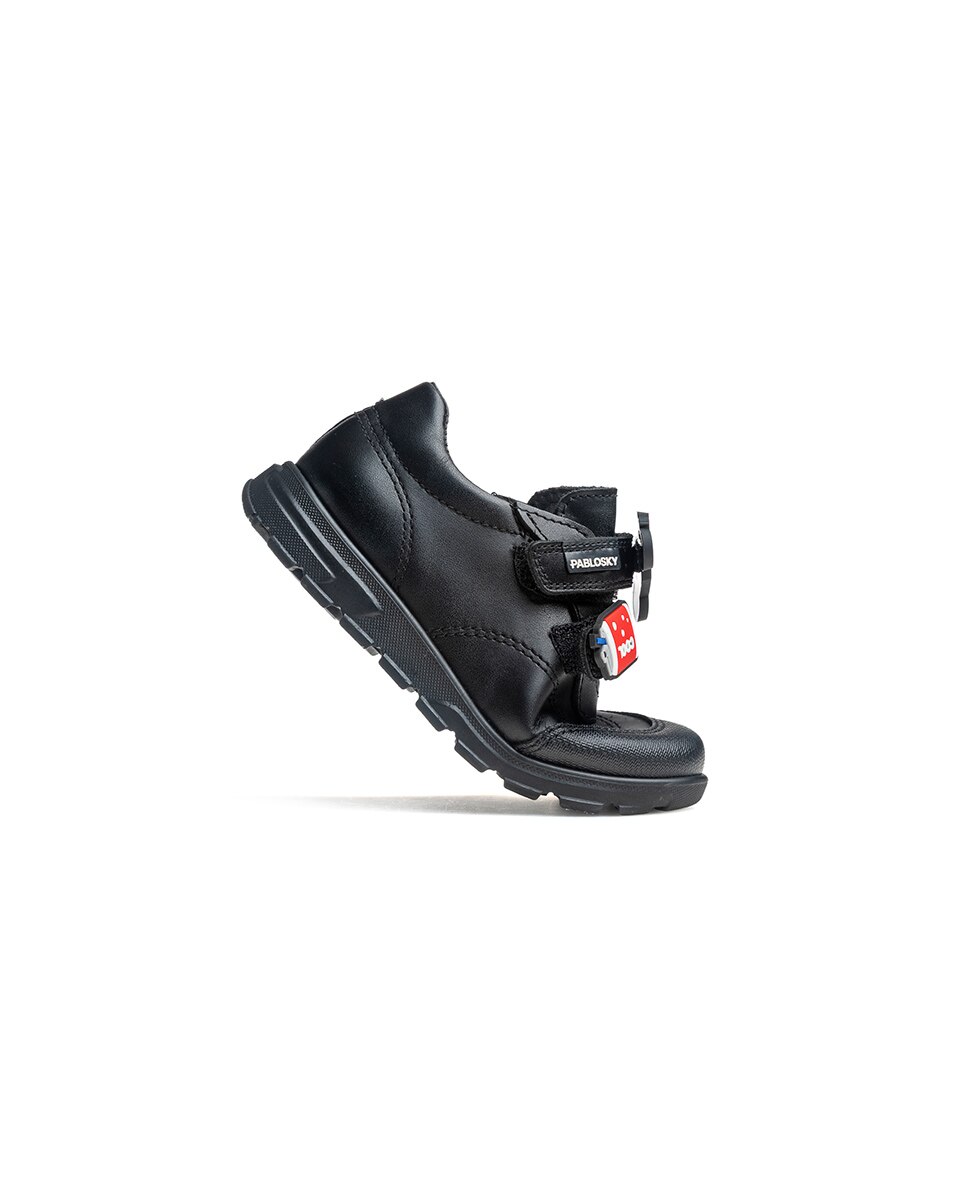 Mocasines de niños pablosky de piel con cierre adherente para el cole - Negro Negro-7