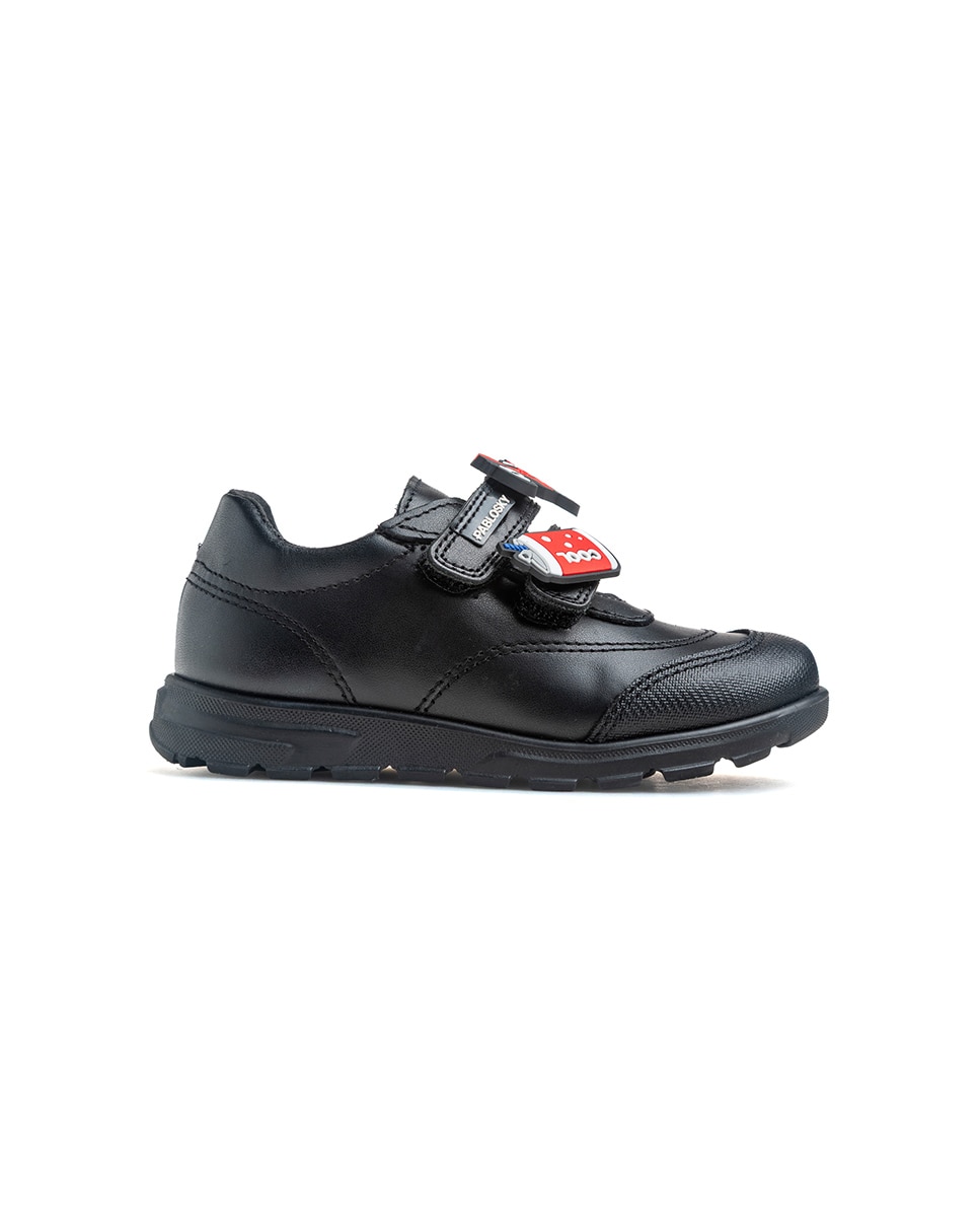 Mocasines de niños pablosky de piel con cierre adherente para el cole - Negro Negro-8
