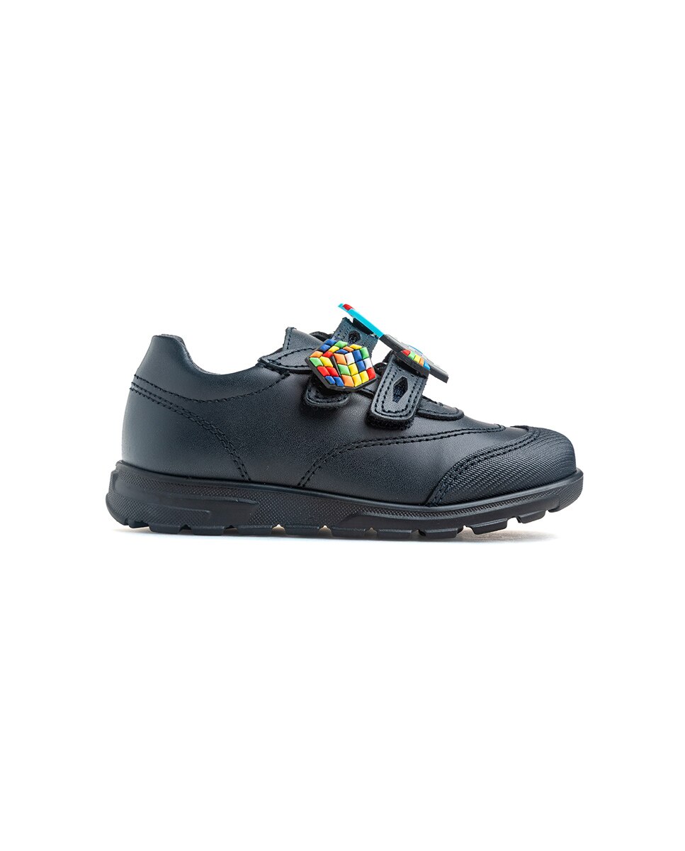 Mocasines de niños pablosky de piel con cierre adherente para el cole - Azul Azul-8