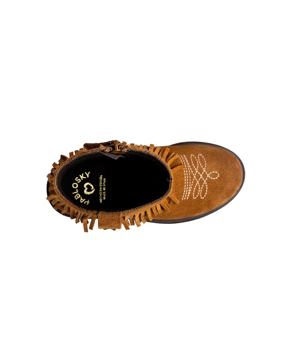 Imagen 4 de Bota botín de niña con cremallera - Pablosky - Marrón Marrón