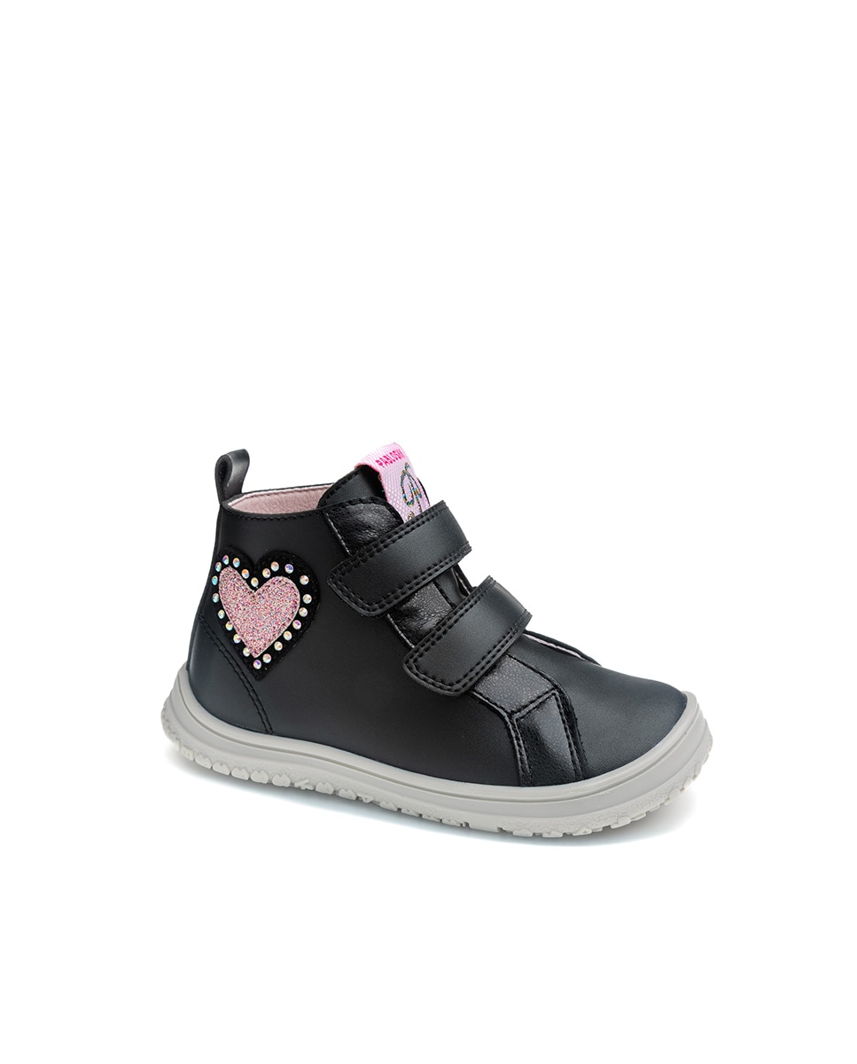 Bota botín de niña barefoot - Pablosky - Negro Negro-1