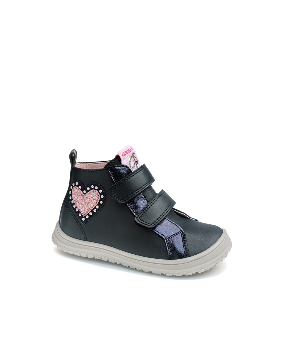 Bota botín de niña barefoot - Pablosky - Azul Azul-1