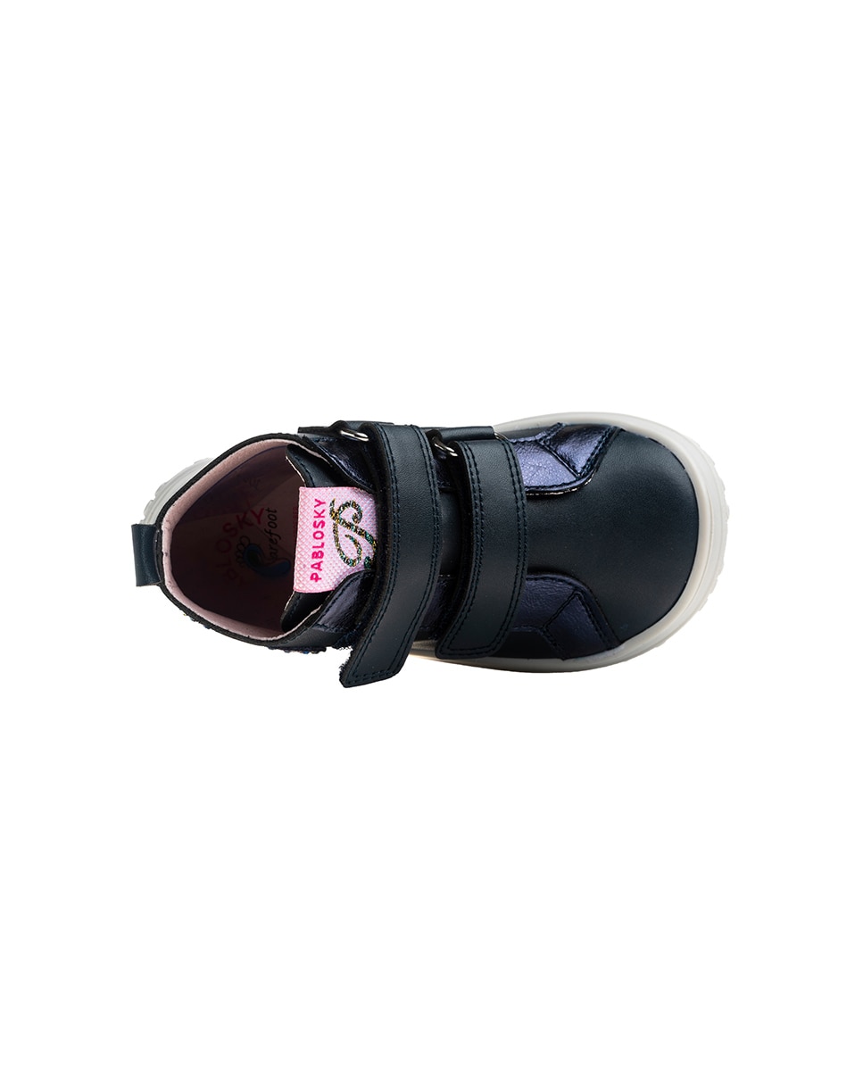Bota botín de niña barefoot - Pablosky - Azul Azul-6
