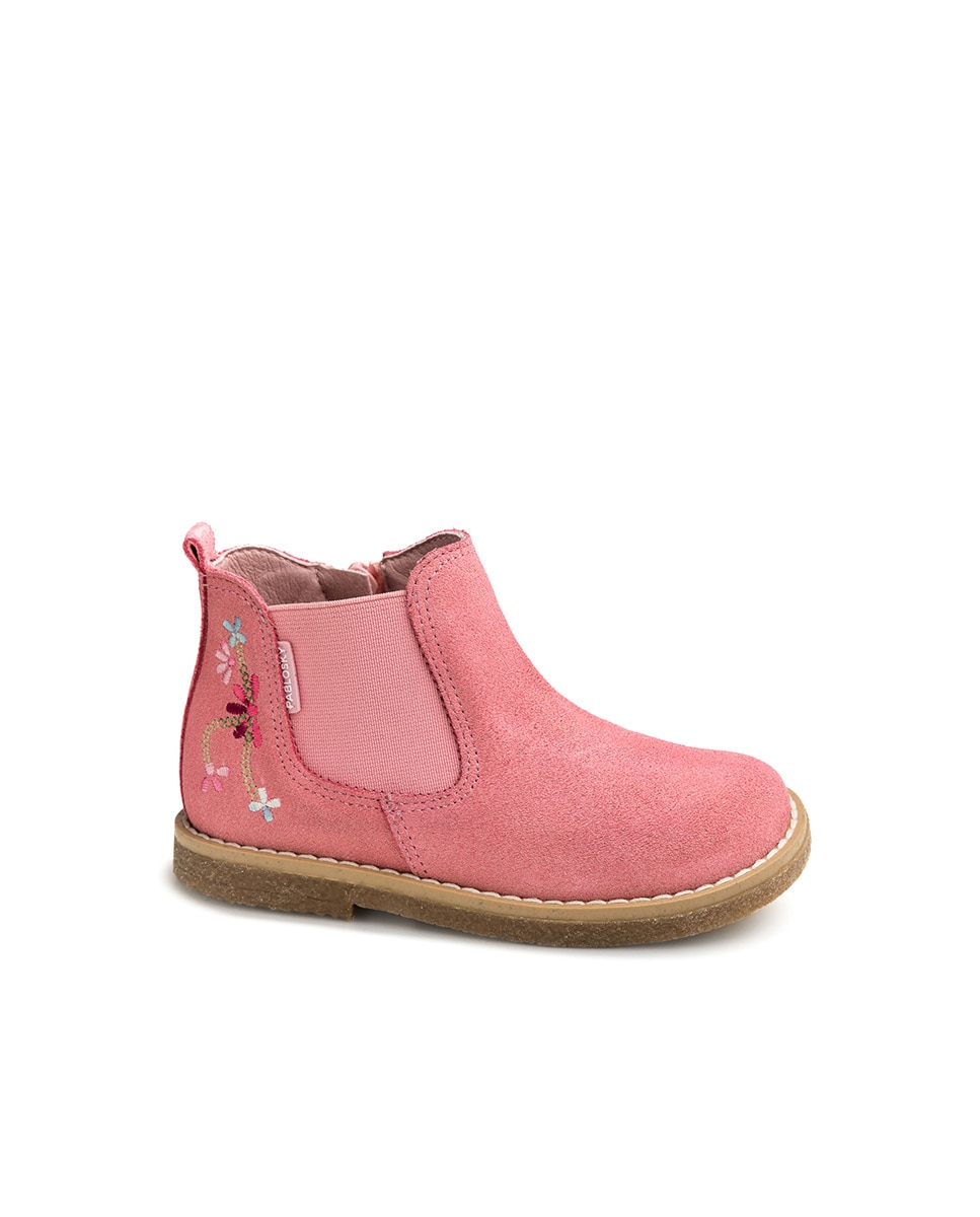 Bota botín de niña con cremallera - Pablosky - Rosa Rosa-1