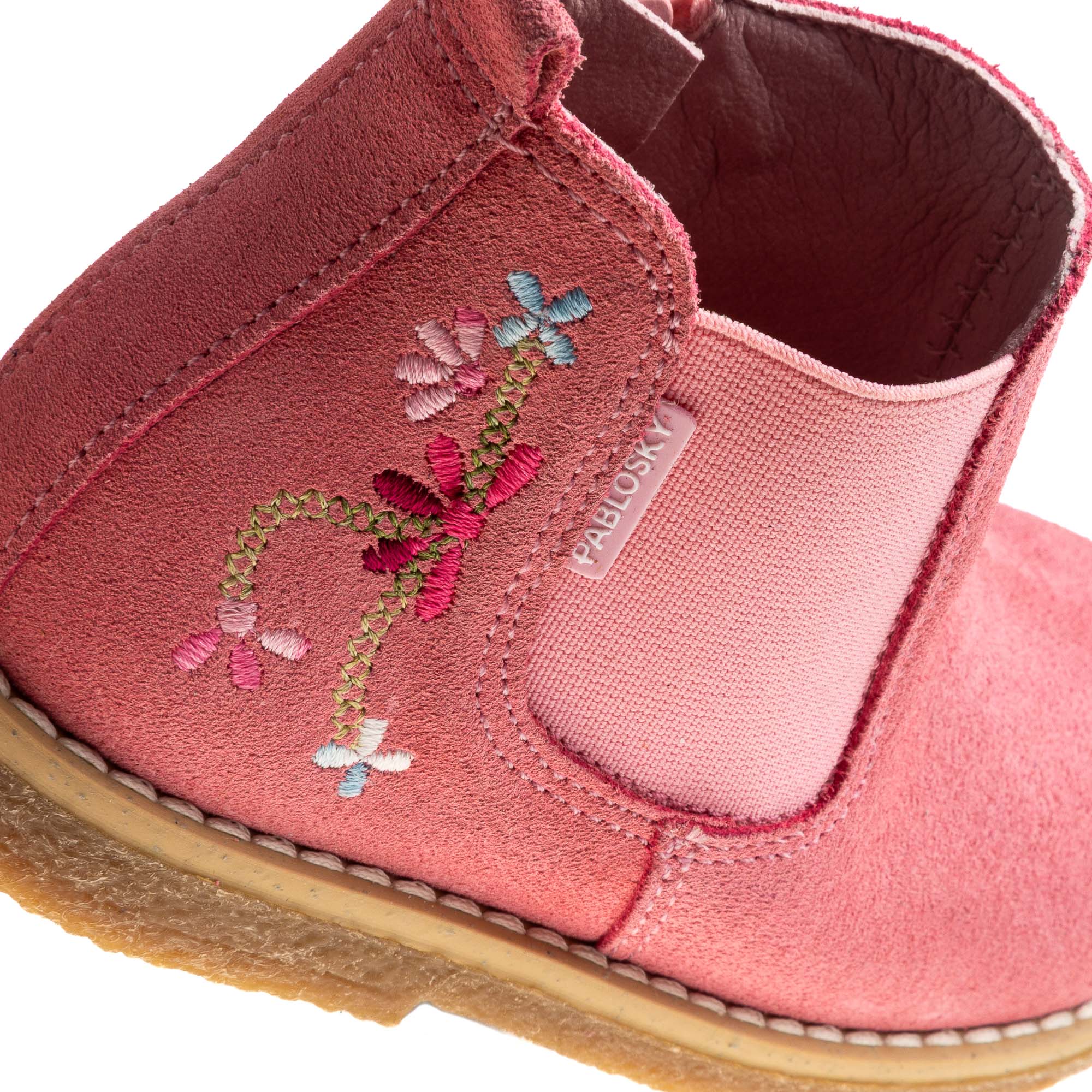 Bota botín de niña con cremallera - Pablosky - Rosa Rosa-3
