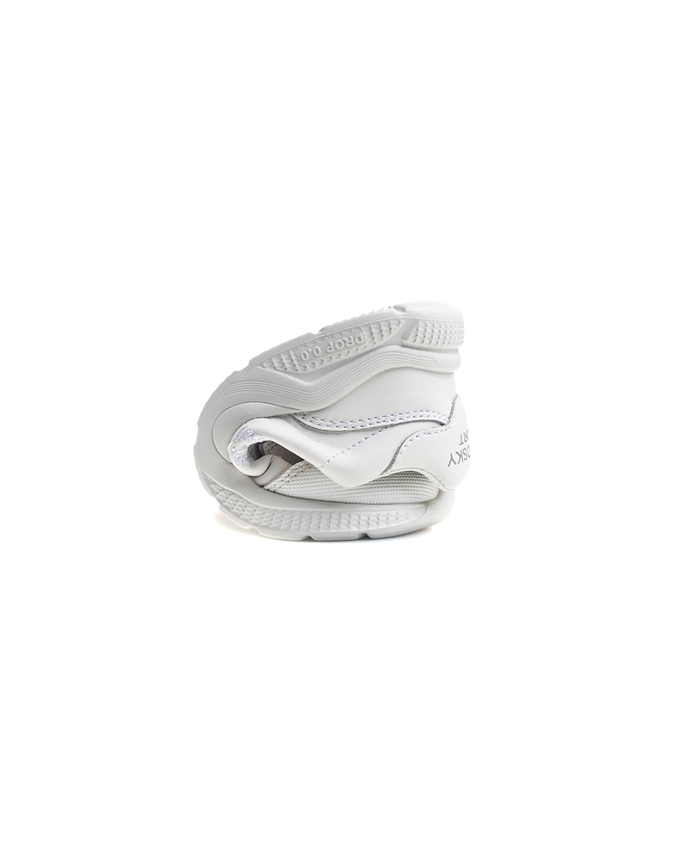 Zapatillas de niño de piel con cierre adherente deportivos para el cole - Pablosky - Blanco Blanco-2