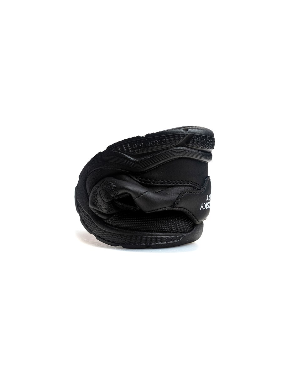Zapatillas de niño de piel con cierre adherente deportivos para el cole - Pablosky - Negro Negro-2