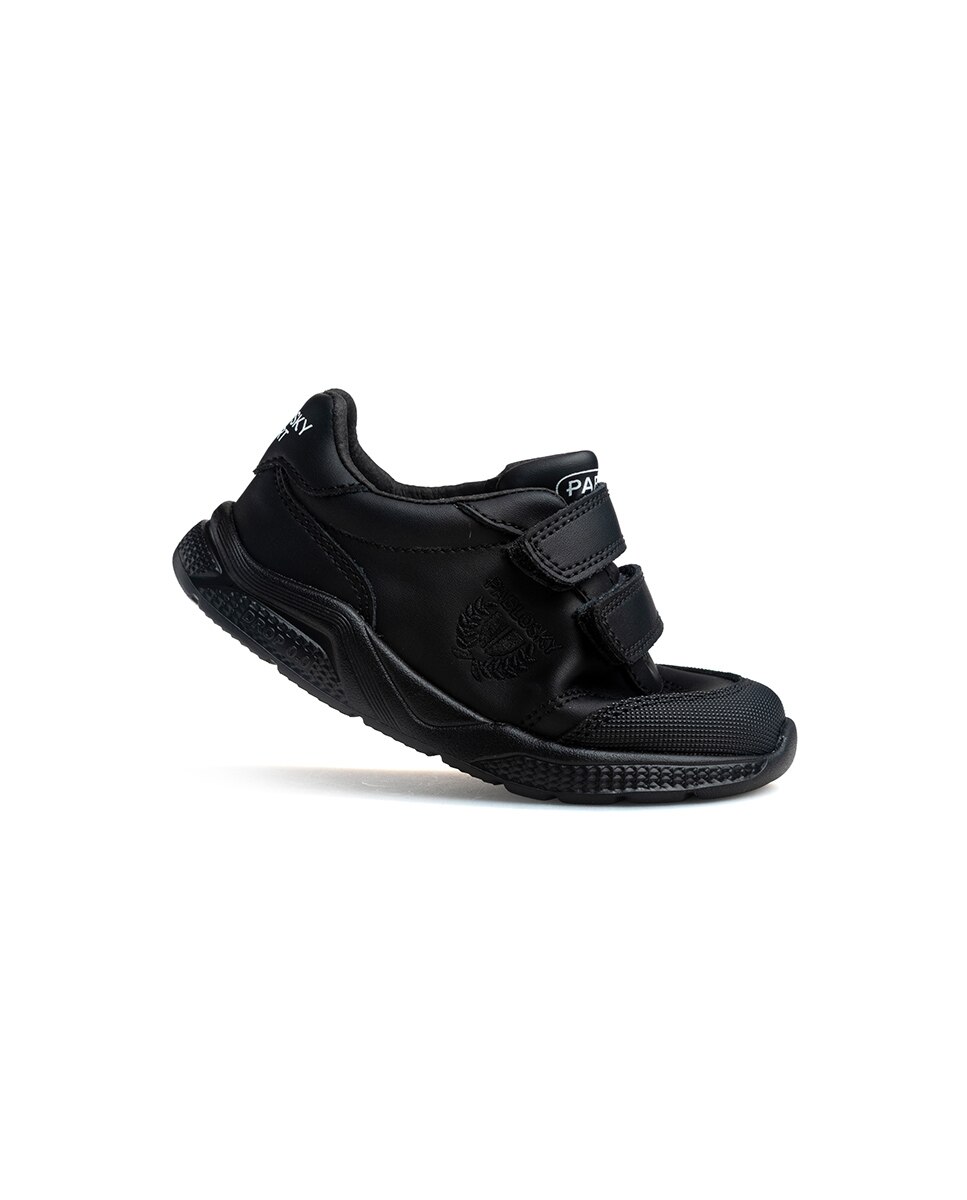 Zapatillas de niño de piel con cierre adherente deportivos para el cole - Pablosky - Negro Negro-8