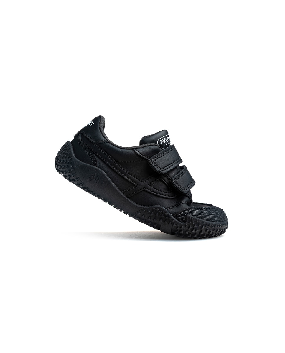 Zapatillas de niño de piel con cierre adherente deportivos para el cole - Pablosky - Negro Negro-7