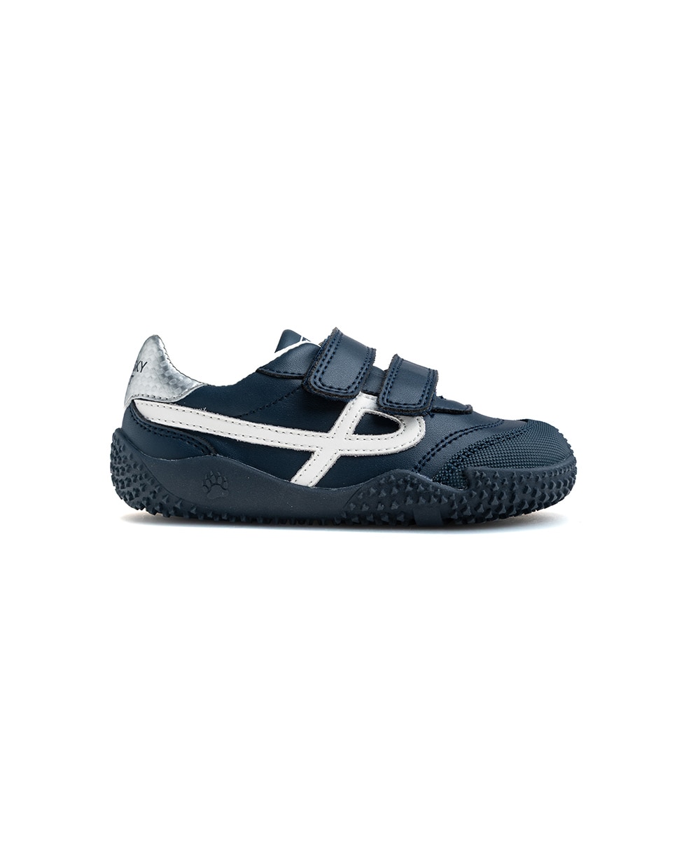 Zapatillas de niño de piel con cierre adherente deportivos para el cole - Pablosky - Azul Azul-8