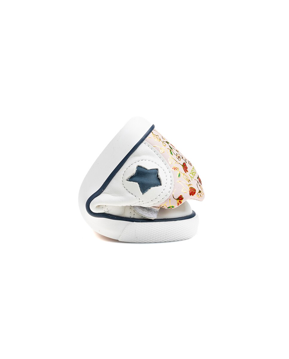 Zapatillas deportivas de bebé niña Pablosky barefoot de piel con cierre adherente - Blanco Blanco-2