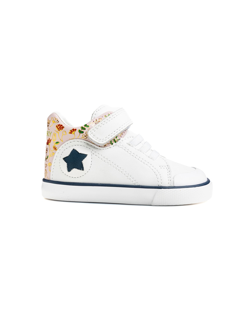 Zapatillas deportivas de bebé niña Pablosky barefoot de piel con cierre adherente - Blanco Blanco-8