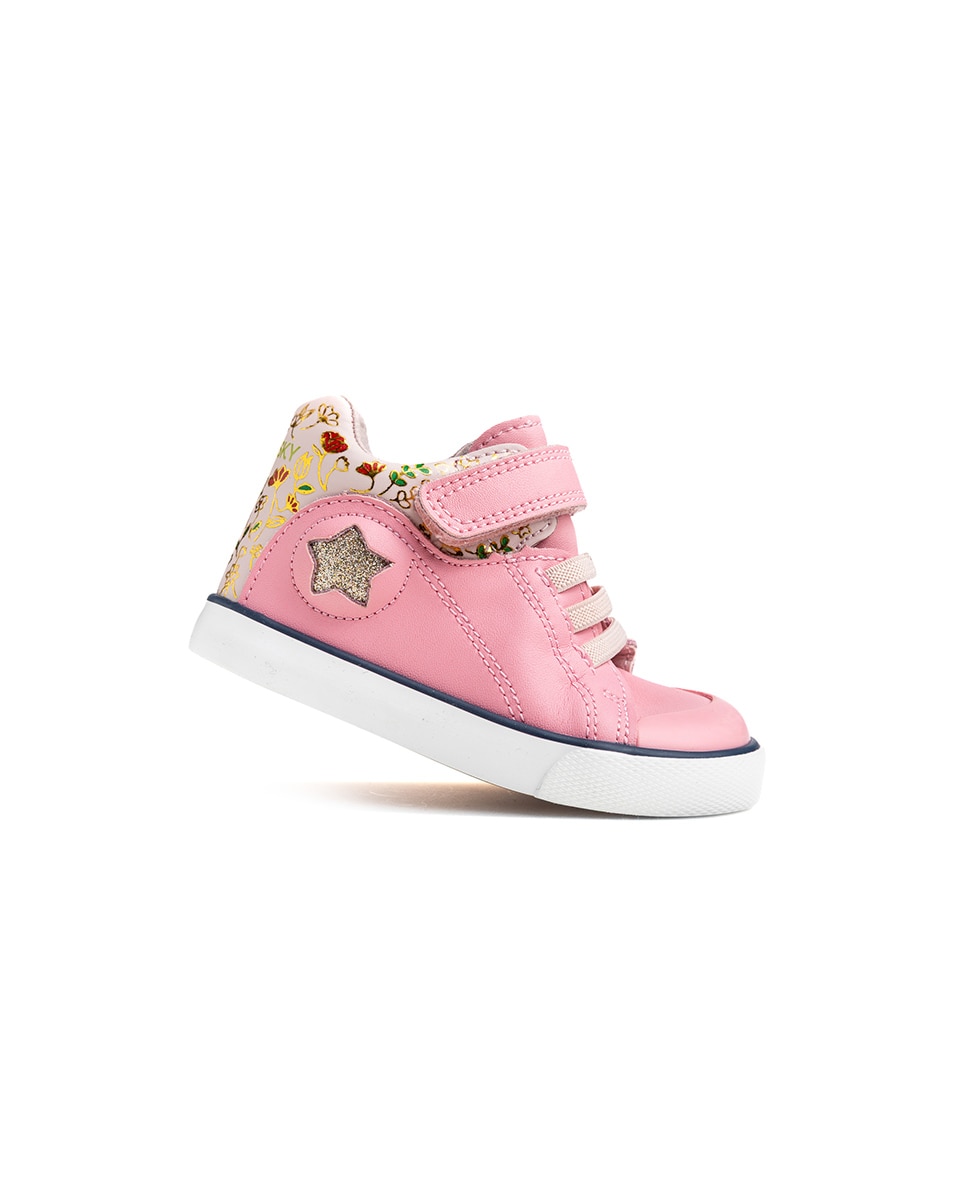 Zapatillas deportivas de bebé niña Pablosky barefoot de piel con cierre adherente - Rosa Rosa-7