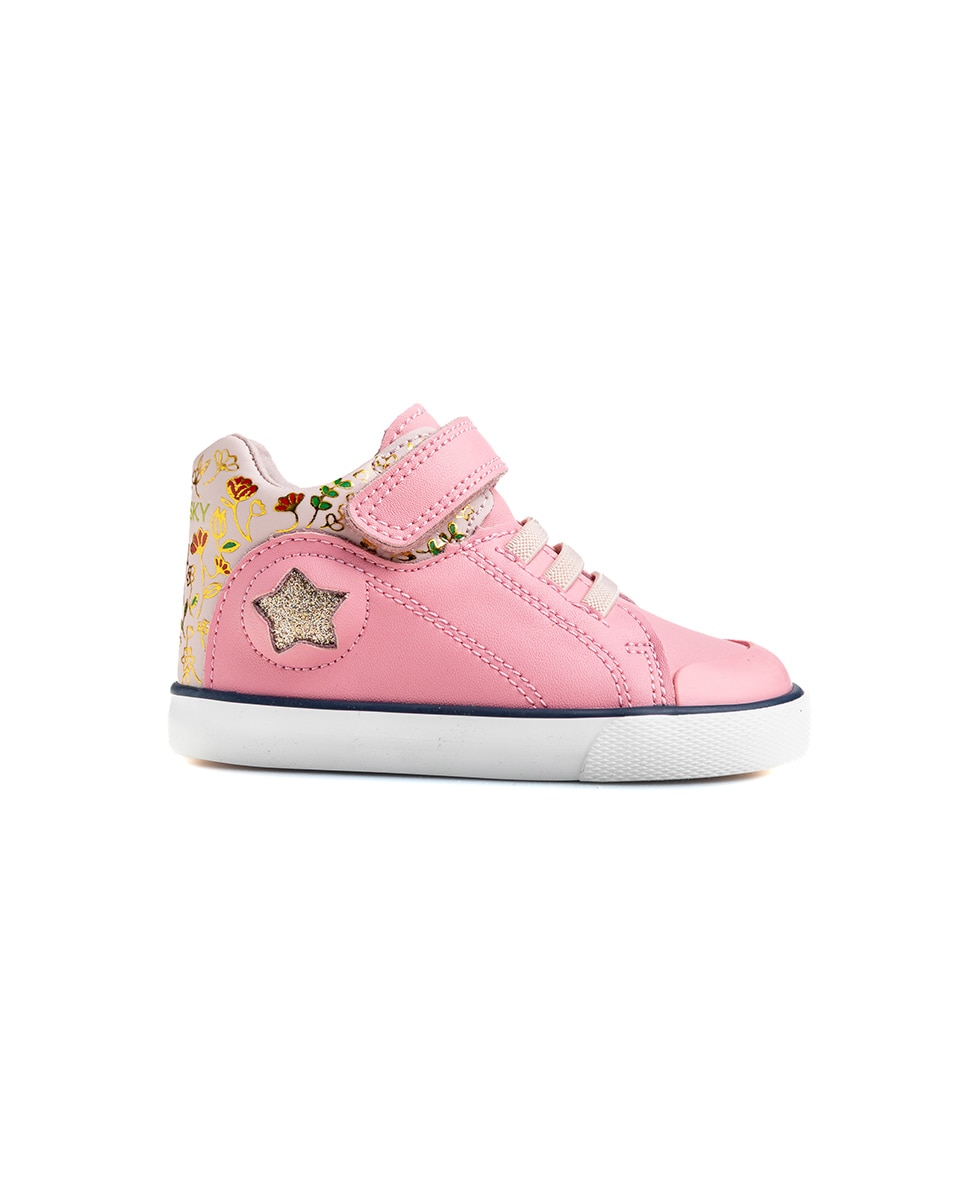 Zapatillas deportivas de bebé niña Pablosky barefoot de piel con cierre adherente - Rosa Rosa-8