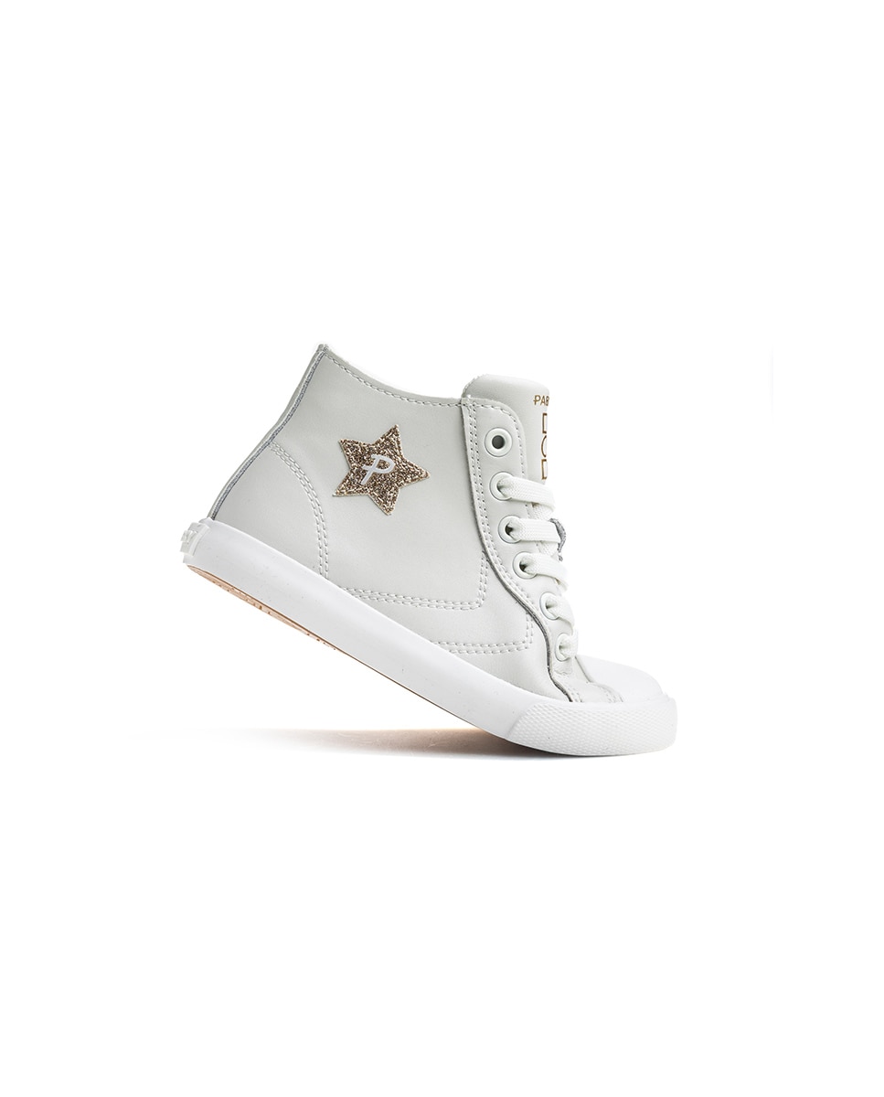 Imagen 8 de Zapatillas deportivas de niña pablosky barefoot de piel con cremallera - Blanco Blanco