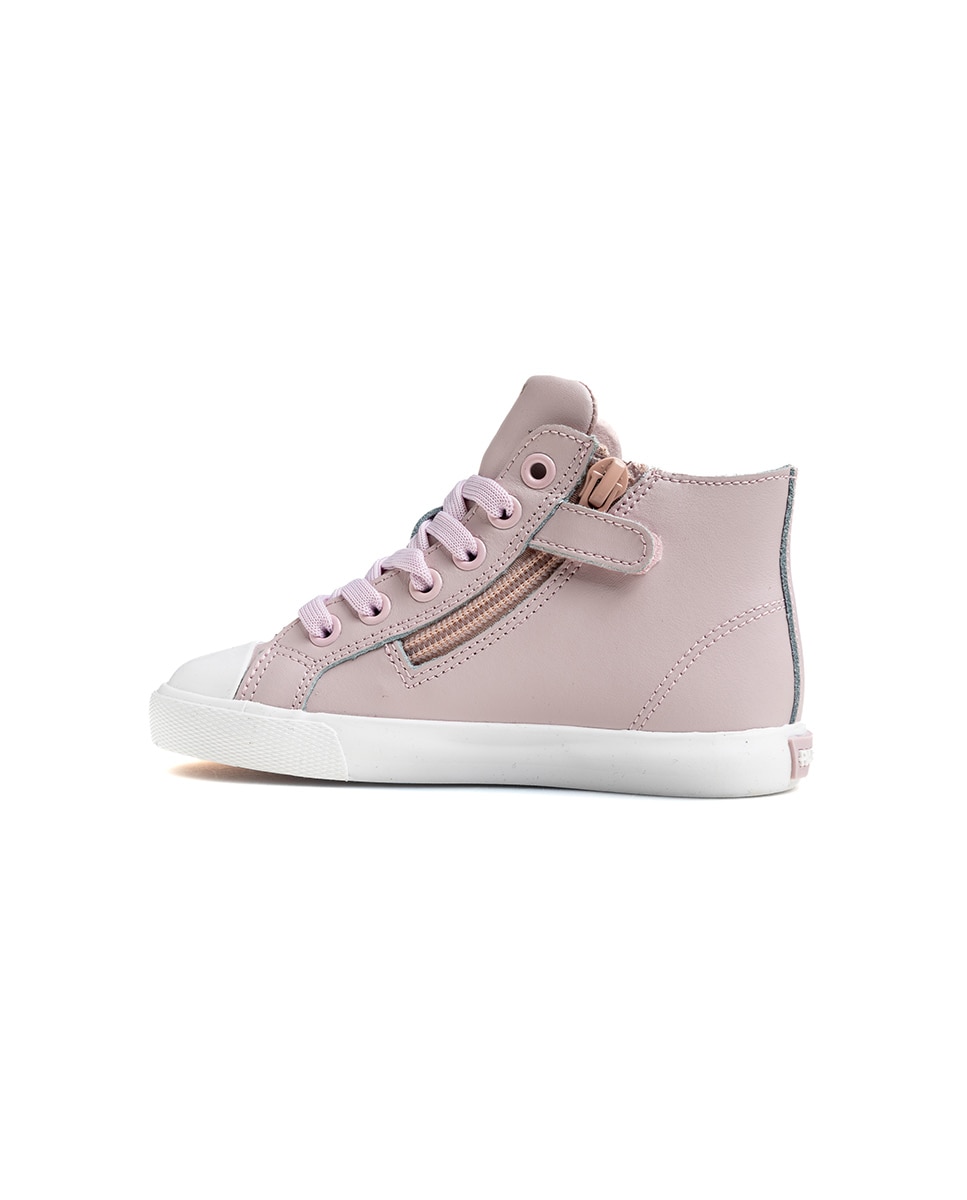 Imagen 7 de Zapatillas deportivas de niña pablosky barefoot de piel con cremallera - Rosa Rosa