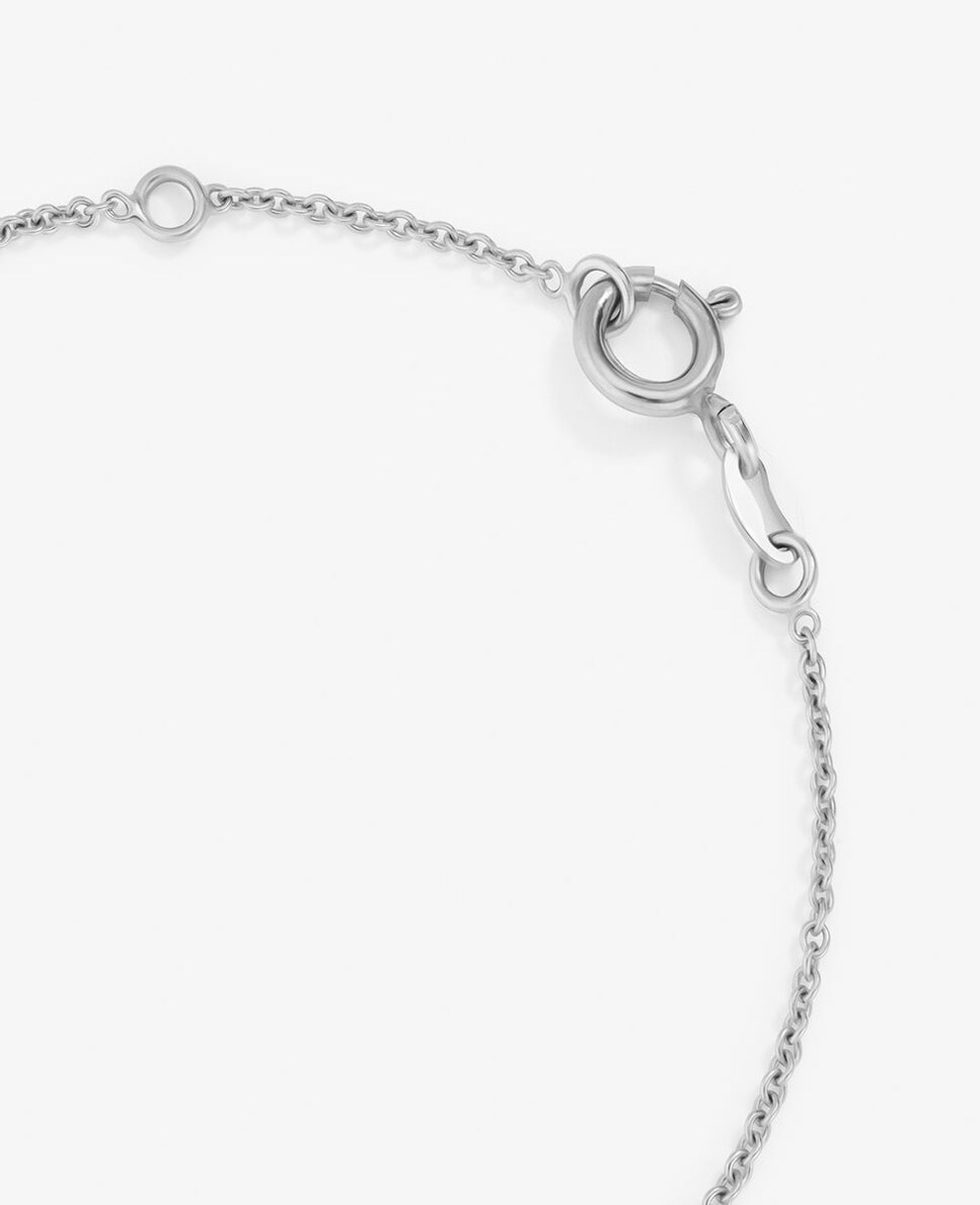 Pulsera de oro blanco de 18K con diamantes en talla brillante Blanco-5