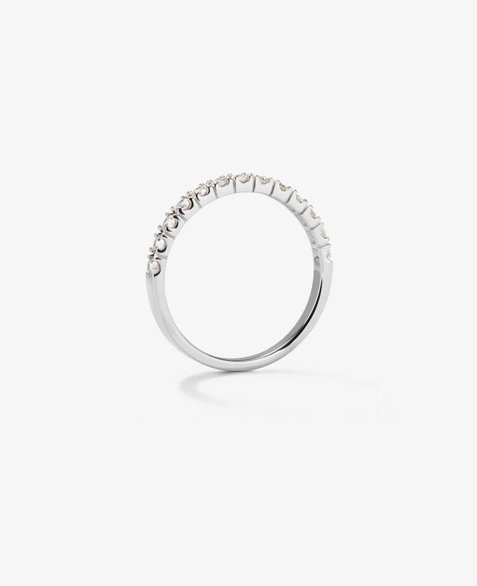 Anillo de oro de 18k con 13 diamantes en talla brillante con un total de 0,37 cts - SUAREZ - Blanco Blanco-5