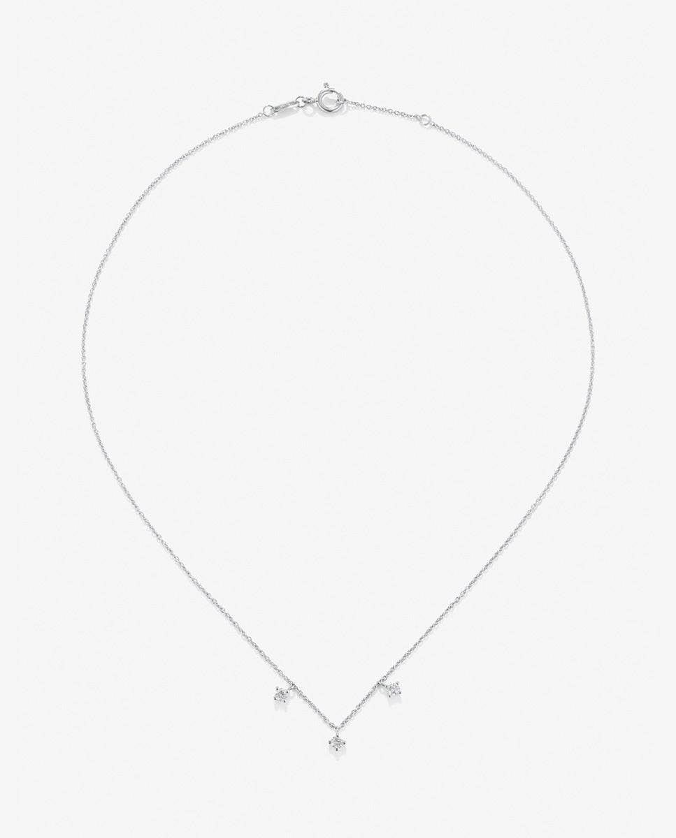 Colgante de oro blanco de 18K con diamantes en talla brillante de 0,33 cts - SUAREZ - Blanco Blanco-1