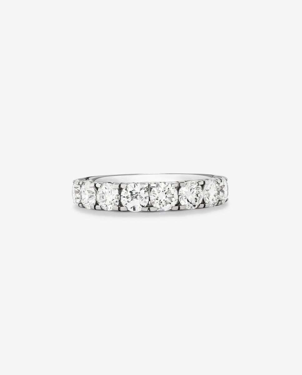 Imagen 3 de Anillo de oro blanco de 18k con 9 diamantes en talla brillante con un total de 0,81 cts - SUAREZ - Blanco Blanco