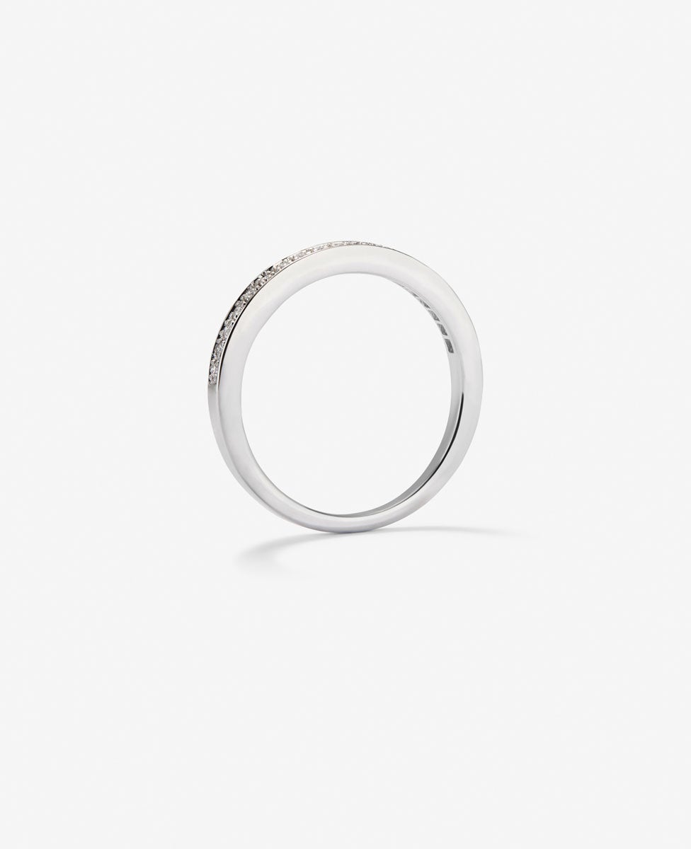 Imagen 5 de Anillo de oro blanco de 18k con 19 diamantes en talla brillante con un total de 0,1 cts - SUAREZ - Blanco Blanco