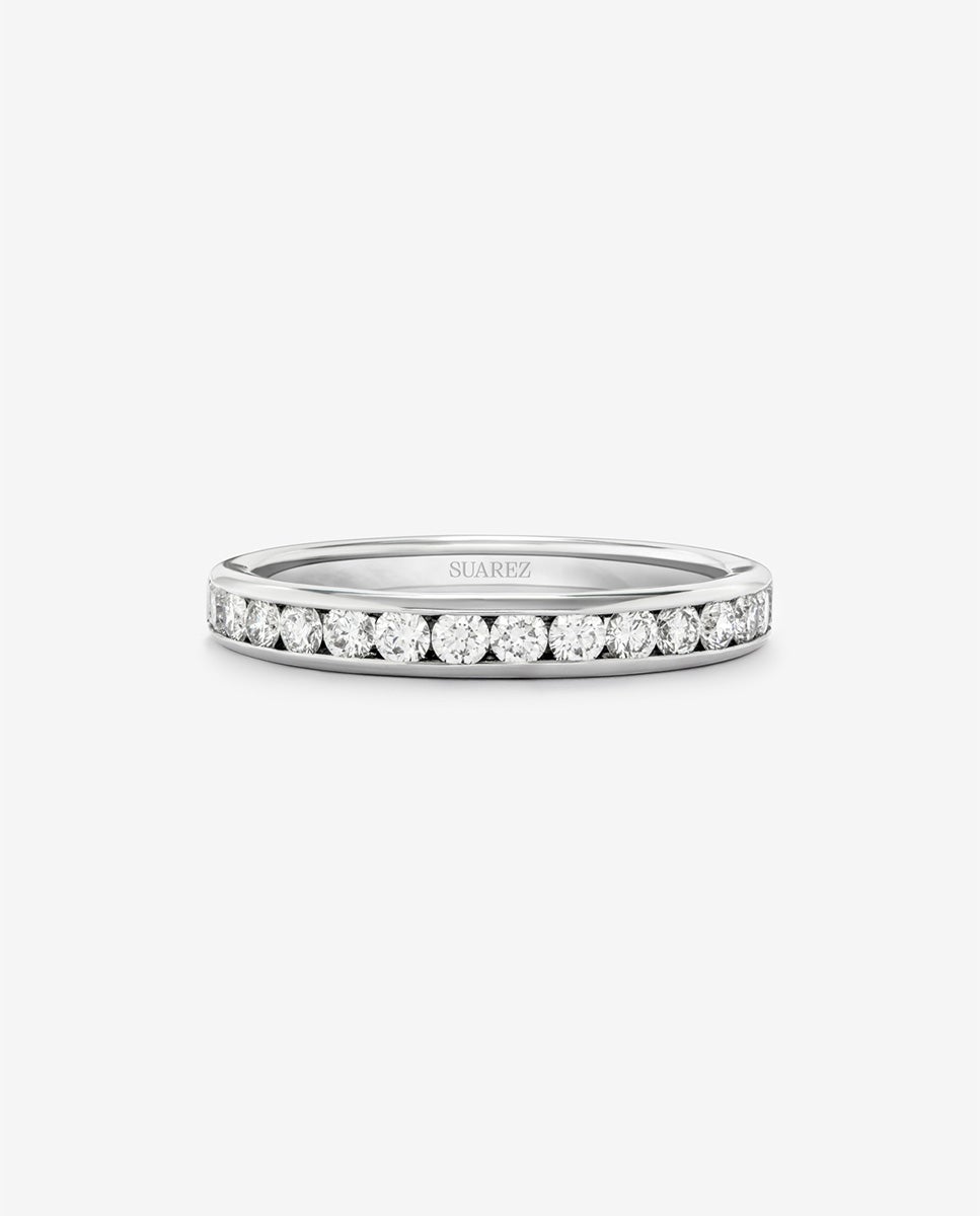 Anillo de oro de 18k con 16 diamantes en talla brillante con un total de 0,5 cts - SUAREZ - Blanco Blanco-3