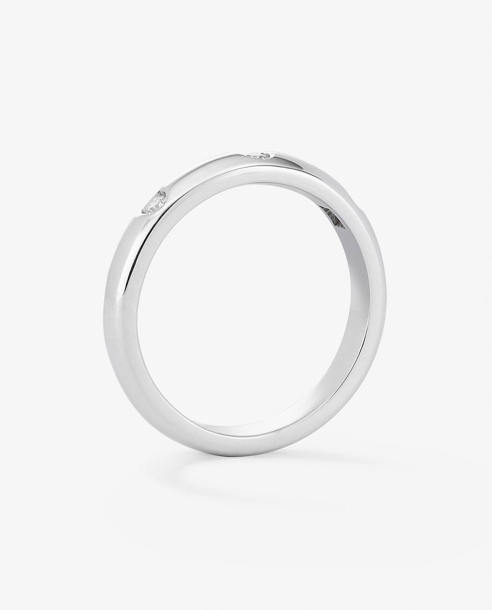 Imagen 5 de Anillo alianza de boda de oro blanco de 18k con diamantes - SUAREZ - Blanco Blanco