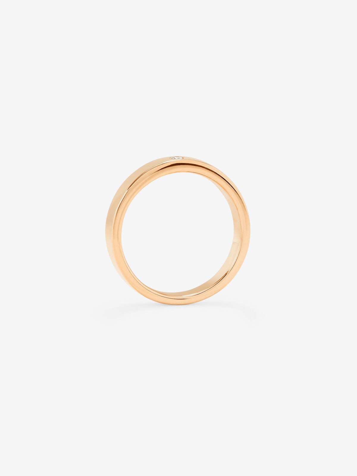 Imagen 5 de Anillo de oro rosa de 18k con diamante en talla brillante con un total de 0,03 cts - SUAREZ - Blanco Blanco
