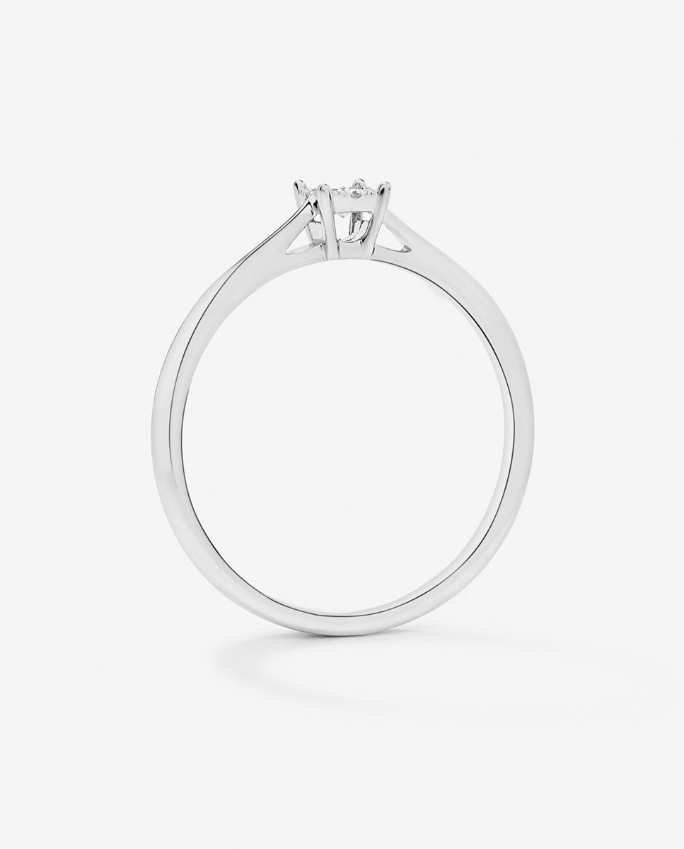 Anillo oro de 18k de diamantes en pavé - SUAREZ - Blanco Blanco-4